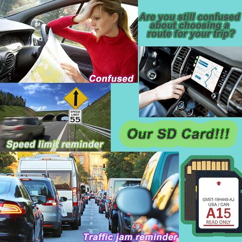 2024 Latest Version Navigation SD Card Compatible with Ford/Lincoln Newest GPS Card Updated A15 USA/Canada Map GM5T-19H449-AJ in Saudi Arabia