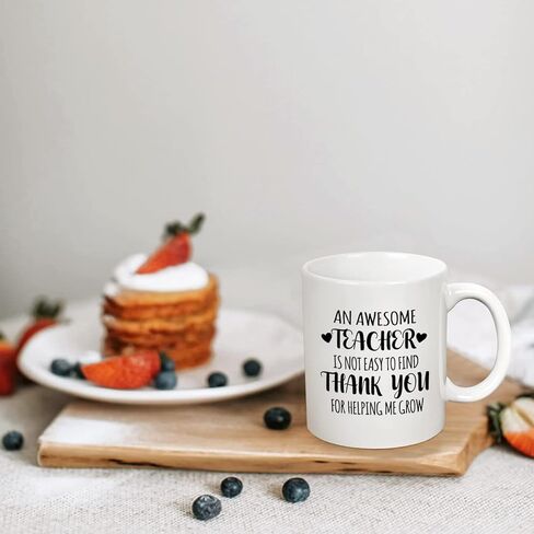 هدايا تقدير المعلم من موستيك، هدايا المعلم للنساء والرجال، ليس من السهل العثور على مدرس رائع، شكرًا لك هدايا المعلم، هدايا عيد الميلاد للمعلم، أفضل هدايا المعلم، كوب قهوة للمعلم 11 أونصة in Kuwait