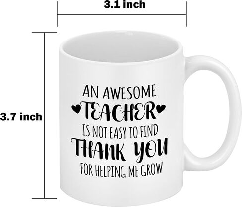 هدايا تقدير المعلم من موستيك، هدايا المعلم للنساء والرجال، ليس من السهل العثور على مدرس رائع، شكرًا لك هدايا المعلم، هدايا عيد الميلاد للمعلم، أفضل هدايا المعلم، كوب قهوة للمعلم 11 أونصة in Kuwait