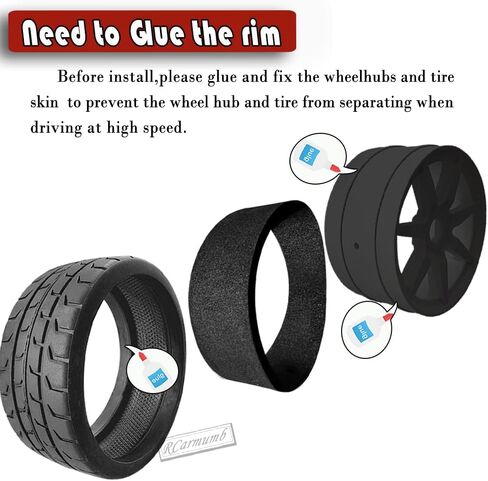 إطارات RC 2.9 لإطارات أو ARRMA 1/8 Typhon 6s BLX، 1/7 Infraction 6S BLX، بلا حدود، مجموعة إطارات عجلات RC مع مفتاح ربط للعجلات، 4 قطع 42/100 2.9 إطارات للطرق السريعة، أسود in Saudi Arabia
