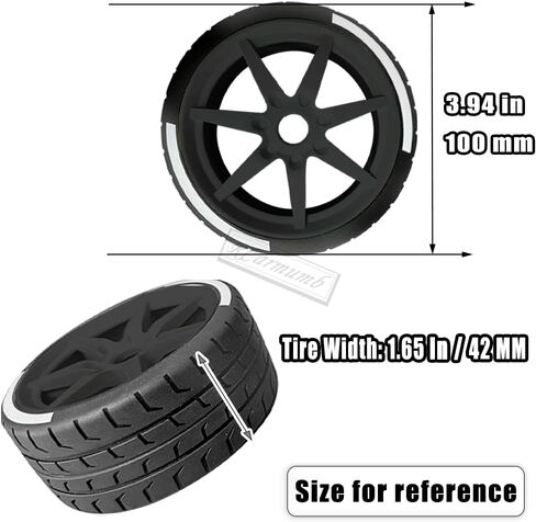 إطارات RC 2.9 لإطارات أو ARRMA 1/8 Typhon 6s BLX، 1/7 Infraction 6S BLX، بلا حدود، مجموعة إطارات عجلات RC مع مفتاح ربط للعجلات، 4 قطع 42/100 2.9 إطارات للطرق السريعة، أسود in Saudi Arabia