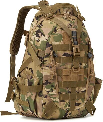 35L Military Tactical Backpack Army Backpack Molle Bug Out Bag Assault Pack Outdoor Camping Hunting Trekking Daypack (Black) in Saudi Arabia