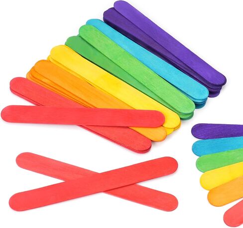 60 PCS Jumbo Popsicle Sticks,8 Inch Natural Wooden Craft Sticks in Kuwait