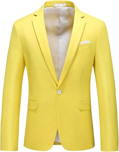 بدلة فستان YFFUSHI رجالي مكونة من 3 قطع بمقاس نحيف وزر واحد وطية صدر مدببة رسمية غير رسمية سترة تكس بنطلون in Kuwait