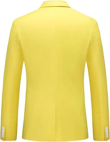 بدلة فستان YFFUSHI رجالي مكونة من 3 قطع بمقاس نحيف وزر واحد وطية صدر مدببة رسمية غير رسمية سترة تكس بنطلون in Kuwait