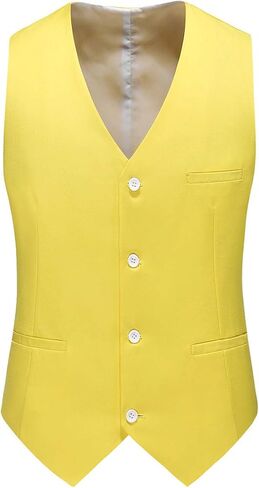 بدلة فستان YFFUSHI رجالي مكونة من 3 قطع بمقاس نحيف وزر واحد وطية صدر مدببة رسمية غير رسمية سترة تكس بنطلون in Kuwait