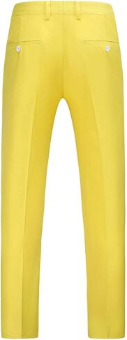 بدلة فستان YFFUSHI رجالي مكونة من 3 قطع بمقاس نحيف وزر واحد وطية صدر مدببة رسمية غير رسمية سترة تكس بنطلون in Kuwait