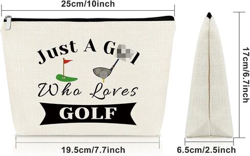Sazuwu Golf Gifts للنساء لاعبي الغولف حقيبة ماكياج عشاق الغولف أفكار هدية لاعب الغولف الهدايا مساعد مدرب الغولف هدية حقيبة مستحضرات التجميل هدايا الغولف لصديق هدية عيد ميلاد للاعب الغولف هدايا عيد الميلاد in Kuwait