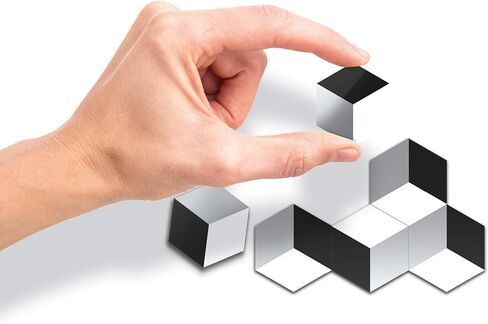 مكعبات الوهم – استخدم 24 بلاطة سداسية مزدوجة الجوانب لبناء أوهامك البصرية الخاصة! مكعبات افتراضية ثلاثية الأبعاد تلعب الحيل على ما تراه! 8 مستويات / 120 تحديًا متضمنة in Kuwait