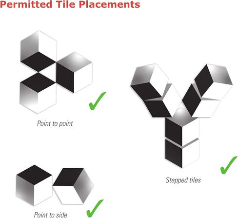 مكعبات الوهم – استخدم 24 بلاطة سداسية مزدوجة الجوانب لبناء أوهامك البصرية الخاصة! مكعبات افتراضية ثلاثية الأبعاد تلعب الحيل على ما تراه! 8 مستويات / 120 تحديًا متضمنة in Kuwait