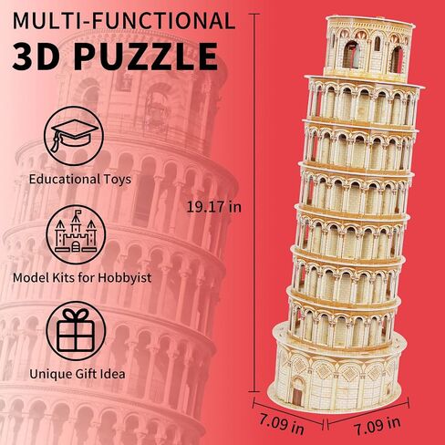 3D Puzzles for Adults & Kids St. Basil's Cathedral Building Set, Russia Cathedral Architecture Craft Model Kits, Educational 3D Jigsaw Puzzle Toy Birthday Christmas Gift for Teens Boys Girls, 231 PCS in Kuwait