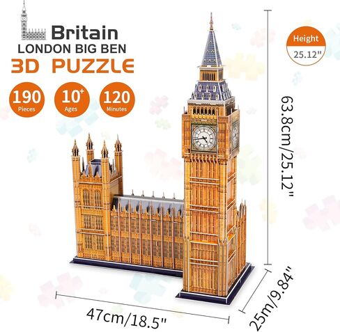 3D Puzzles for Adults & Kids St. Basil's Cathedral Building Set, Russia Cathedral Architecture Craft Model Kits, Educational 3D Jigsaw Puzzle Toy Birthday Christmas Gift for Teens Boys Girls, 231 PCS in Kuwait