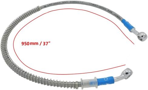 SYUU 950mm 90cm M10 Reinforced Hydraulic Brake Oil Hose Line Banjo Fitting Stainless Steel End Braided Cable compatible with Motorcycle Pit Dirt Bike Enduro Motocross Street Bikes Sport Bikes in Kuwait