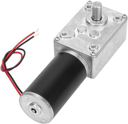 Fafeicy Worm Gear Motor, High Torsion Spee-d Reduce Electric Gearbox Reversible 8mm Shaft 12V(12V 400RPM), Geared Motor in Saudi Arabia