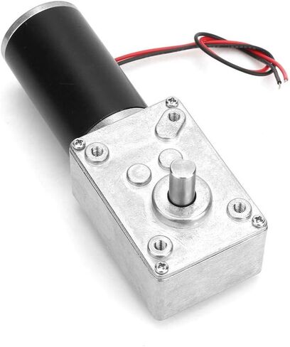 Fafeicy Worm Gear Motor, High Torsion Spee-d Reduce Electric Gearbox Reversible 8mm Shaft 12V(12V 400RPM), Geared Motor in Saudi Arabia