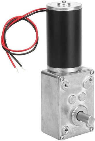 Fafeicy Worm Gear Motor, High Torsion Spee-d Reduce Electric Gearbox Reversible 8mm Shaft 12V(12V 400RPM), Geared Motor in Saudi Arabia