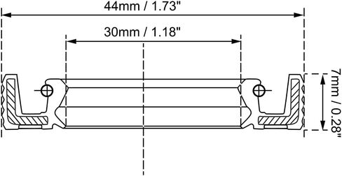 uxcell Oil Seal 30mm Inner Dia 52mm OD 7mm Thick Fluorine Rubber Double Lip Seals 2Pcs in Saudi Arabia