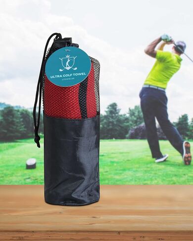 MrTowels Golf Towel Clean Set with Microfiber Waffle Pattern Tri-fold Golf Towel with Bag Clip and Brush Tool Kit with Club Groove Cleaner (4 Towels Pack) in Saudi Arabia