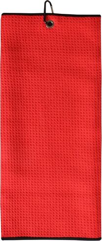 MrTowels Golf Towel Clean Set with Microfiber Waffle Pattern Tri-fold Golf Towel with Bag Clip and Brush Tool Kit with Club Groove Cleaner (4 Towels Pack) in Saudi Arabia