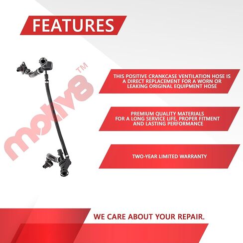 Motiv8 Crankcase PCV خرطوم توصيل خرطوم متوافق مع 550i 11-16، 650i 12-16، 750i 09-16 | 4.4 لتر | أنبوب تهوية علبة الساعد الإيجابي - يستبدل رقم 11158647961 11158637873 11157640285 in Kuwait
