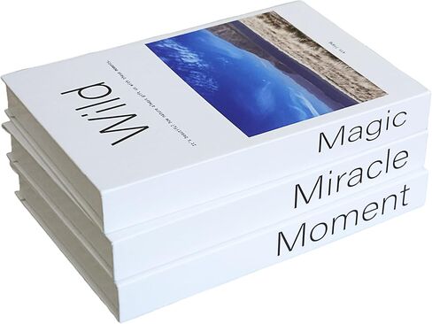 كتب زخرفية لصندوق تخزين طاولة القهوة، كتب تصميم ديكور رف الكتب، ديكور المنزل، كتاب المزرعة، كتب صناعية للديكور، كتاب ديكور طبيعي، ديكور أبيض لغرفة المعيشة، مجموعة من 3 in Kuwait