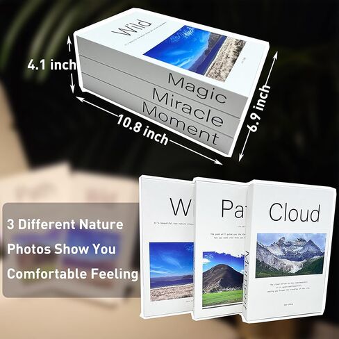 كتب زخرفية لصندوق تخزين طاولة القهوة، كتب تصميم ديكور رف الكتب، ديكور المنزل، كتاب المزرعة، كتب صناعية للديكور، كتاب ديكور طبيعي، ديكور أبيض لغرفة المعيشة، مجموعة من 3 in Kuwait