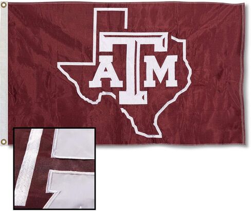 علم تكساس إيه آند إم آجيس من النايلون المطرز والمخيط in Kuwait