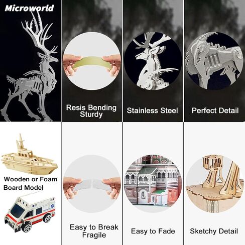 مجموعات نماذج معدنية ثلاثية الأبعاد من Microworld، ألغاز معدنية ثلاثية الأبعاد كبيرة ذات ذيل تسعة، مجموعة علب فولاذية ألغاز ثلاثية الأبعاد للبالغين، ألعاب تحفيز دماغ الحيوانات لديكور المنزل in Kuwait