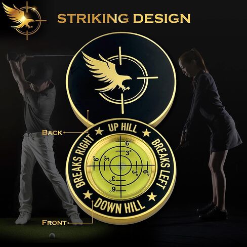 GOLD'N GOLF Pro Golf Green Reader، ملحقات مستوى الجولف للرجال والنساء، علامة كرة الجولف، وضع مساعد القراءة باللون الأخضر، هدية جميلة لمحبي الجولف in Saudi Arabia
