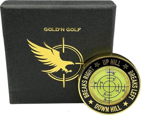 GOLD'N GOLF Pro Golf Green Reader، ملحقات مستوى الجولف للرجال والنساء، علامة كرة الجولف، وضع مساعد القراءة باللون الأخضر، هدية جميلة لمحبي الجولف in Saudi Arabia