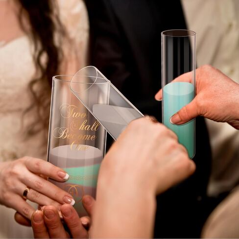 Irenare Unity Sand Ceremony Unity Sand Kit for Wedding Ceremony Set Include 3 Pcs Sand Ceremony Vase, 2 Bags Sand, 1 Cork Stopper for Weddings Engagement Anniversary Memorial Bridal Party(Wedding) in Saudi Arabia