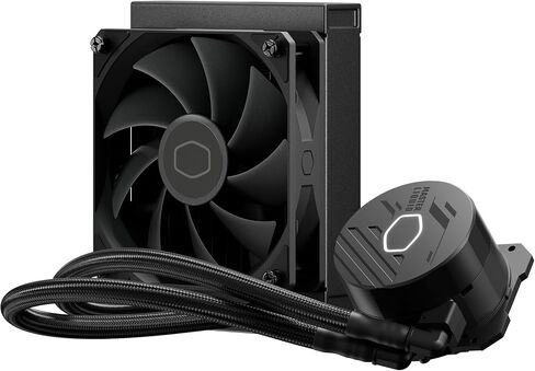 CoolerMaster MasterLiquid 240 Atmos ARGB Close-Loop AIO Liquid Cooler, Customize Pump, Sickleflow Edge PWM Fans, 240mm Radiator, CryoFuze, AMD Ryzen AM5/AM4, Intel LGA1700/1200 (MLX-D24M-A25PZ-R1) in Saudi Arabia