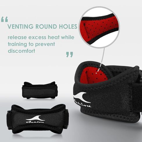 Achiou 2 Pack Patella Knee Strap, Pain Relief Patellar Tendon Support Strap, Knee Band Brace with Patella Stabilizer for Osgood Schlatter, Squats, Runner, Jumper, Tendonitis, Hiking in Saudi Arabia