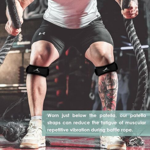 Achiou 2 Pack Patella Knee Strap, Pain Relief Patellar Tendon Support Strap, Knee Band Brace with Patella Stabilizer for Osgood Schlatter, Squats, Runner, Jumper, Tendonitis, Hiking in Saudi Arabia