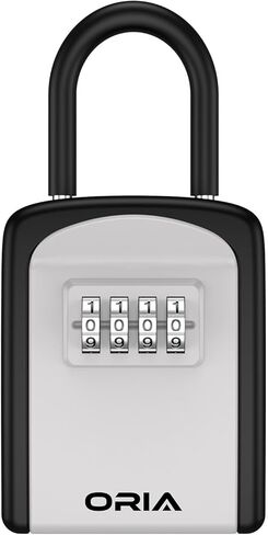 ORIA Key Lock Box, Portable Key Storage Box for House Keys, Resettable Code Safe Security Combination Lockbox with Removable Shackle for Home, Office, Outdoor in Saudi Arabia