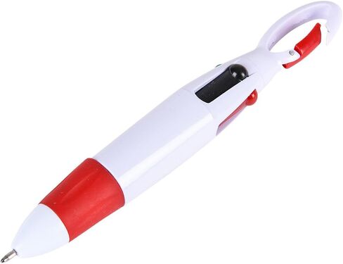 Retractable Shuttle Pens with Carabiner Clip - Pack of 12 Bulk Mini 4-in-1 Multi-Colored Ink Ballpoint Pens with Keychain for Adults, Kids, Nurses, School, Stocking Stuffer Gifts, Party Favors in Saudi Arabia