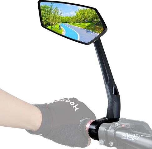 RBRL Bike Mirror Bar End Bike Mirror, Rotatable Bicycle Mirror, Automotive Grade Glass Bike Side Mirrors, Scratch Resistant E-Bike Universal Rearview Mirrors for Mountain bike (Left) in Saudi Arabia