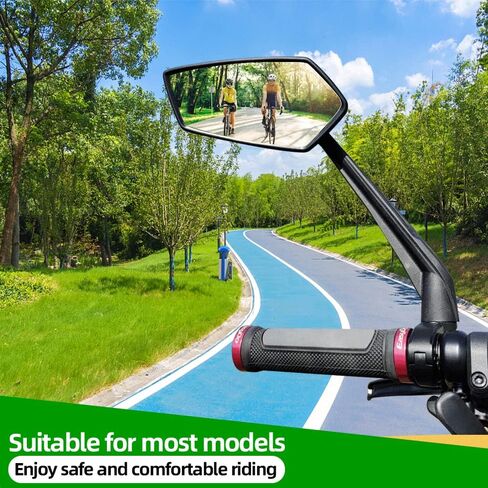 RBRL Bike Mirror Bar End Bike Mirror, Rotatable Bicycle Mirror, Automotive Grade Glass Bike Side Mirrors, Scratch Resistant E-Bike Universal Rearview Mirrors for Mountain bike (Left) in Saudi Arabia