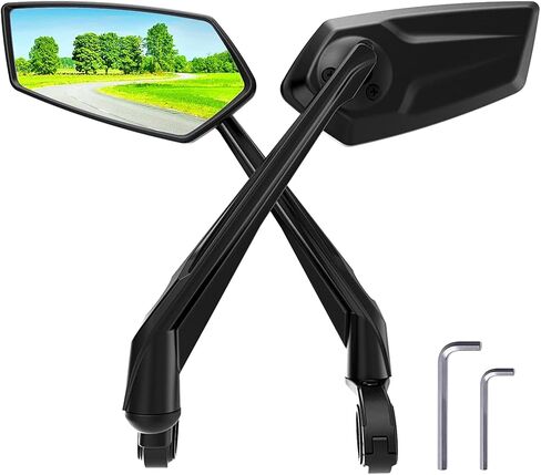 RBRL Bike Mirror Bar End Bike Mirror, Rotatable Bicycle Mirror, Automotive Grade Glass Bike Side Mirrors, Scratch Resistant E-Bike Universal Rearview Mirrors for Mountain bike (Left) in Saudi Arabia