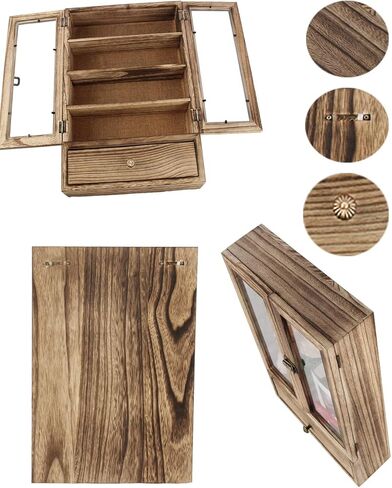 11x16 صناديق عرض حالات مع أرفف، صندوق ذاكرة عميق لميداليات جوائز الزهور التذكارية، صور الزفاف، صندوق عرض العملات المعدنية، مجموعة فنية (كربون) in Kuwait