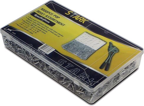 XtremepowerUS 13219 ASSORTM Rivet POP 1000 قطعة، فضي in Kuwait