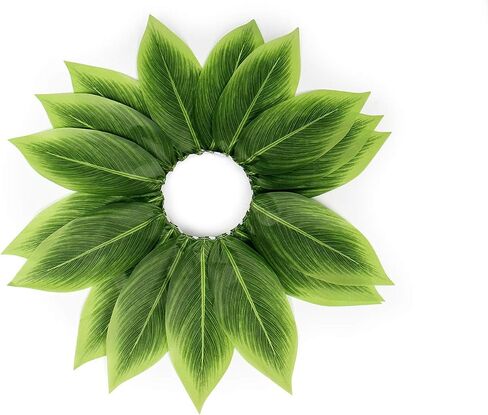 AmzBarley Girls Boys Costume Necklace Flower Clip Hawaii Garland Green Leaf Hula Grass Skirt in Saudi Arabia