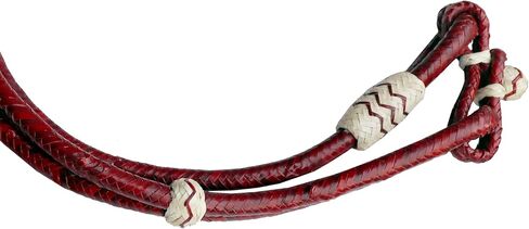 Chestnut/Burgundy/Maroon Raw Hide Hand Made Rope with Natural Knots Raw Hide Leather Horse Tack Hand-Braided Romal Romel Reins Hand Made MFN in Saudi Arabia