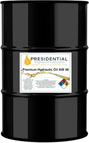Presidential Hydraulic Oil 46 - ISO AW 46 Hydraulic Fluid - Premium Oils & Fluids for Machine Rust and Corrosion Protection - Anti-Foam, Low Temperature Fluidity - Made in USA (5 Gallon Pail) in Saudi Arabia