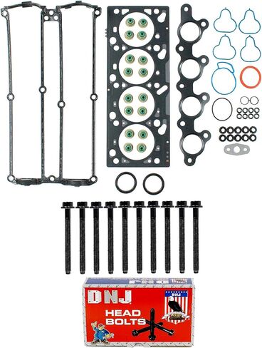 DNJ HGB438 مجموعة حشية رأس الأسطوانة مع مجموعة مسامير الرأس لـ 2000-2000 Ford Focus 2.0L 1989cc 121cid L4 DOHC in Saudi Arabia