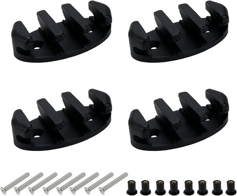 Coshar 4 قطعة نايلون كاياك متعرج مرساة مرساة مجموعة كاياك حبل حامل لقارب آمن قوارب الكاياك سطح السفينة تزوير الملحقات in Kuwait