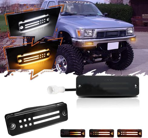 For 1984 1985 1986 1987 1988 Toyota 4Runner & Pickup Front Bumper Turn Signal Lights White Lens 2 in 1 Amber/White Lights in Saudi Arabia