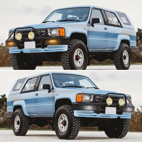 For 1984 1985 1986 1987 1988 Toyota 4Runner & Pickup Front Bumper Turn Signal Lights White Lens 2 in 1 Amber/White Lights in Saudi Arabia