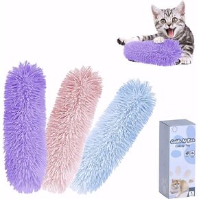 Gigwi Interactive Cat Toys for Indoor Cats, Cat Chew Toy Plush Catnip Toys for Kittens, Crinkle Pillow Cat Kicker Toys, Soft Teething Exercise Kitty Toy Bread Set of 6