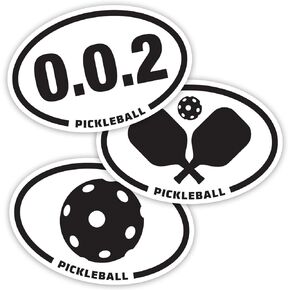 Pickleball Car Magnets - 3 Pack (Includes one of Each Design) - 6"x4" Magnets - Made in USA - for Indoor or Outdoor use.
